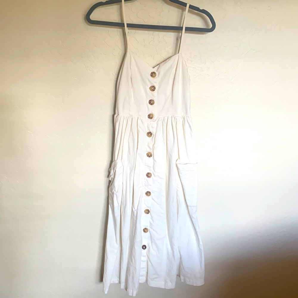 White boho Anthropologie dress